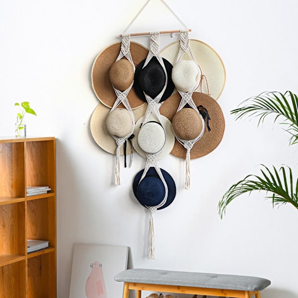 Væggobehæng Elegant Boho Stil Ekstravagant Hængende Væggobehæng Hattehylde Vægdekoration Hjemmeartikler