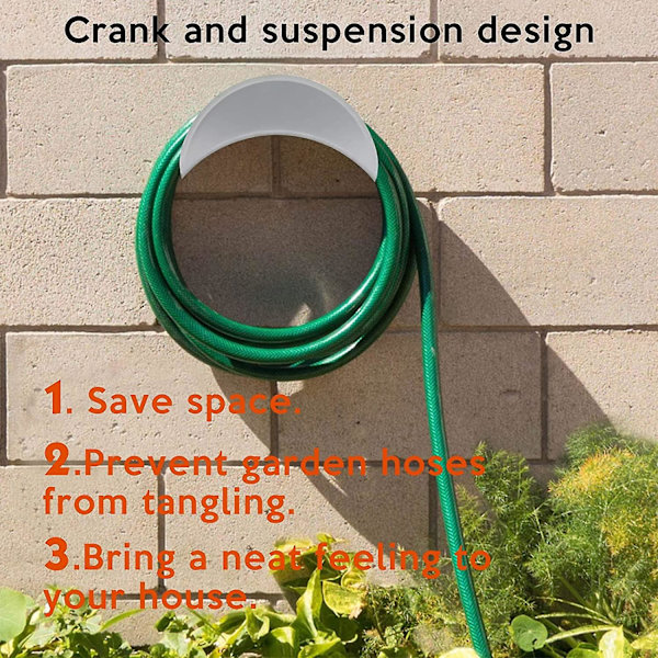 1 stk Heavy Duty Slangeholder Hage Slange Veggfeste Brakett Med Skrue Og Ekspansjonsbolt For Oppbevaring Vannrør Cisea