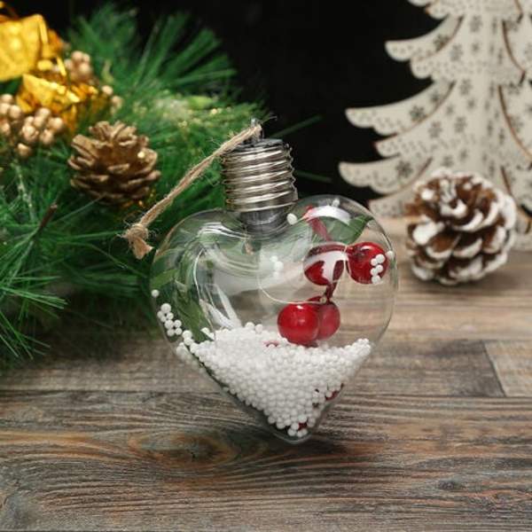 Paket med klara LED-julkulor, hängande julgranspynt, födelsedag, bröllop, fest, kardioid