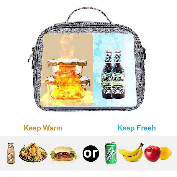 Ny Tote Termisk Isolerad Lunchväska Kylväska Handväska Bento Påse Matförvaringsväskor (20*12*26cm)