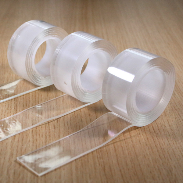 3 förpackningar nano-tejp, vattentät och icke-märkande dubbelsidig tejp, transparent, magisk osynlig mjuk tejp utan håltagning (tjocklek 1 mm * b