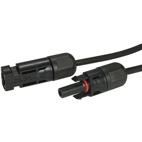 MC4-liitin, PV1-F kaksisuuntainen aurinkopaneelien jatkokaapeli, kaapeli, aurinkosähkö (14AWG punainen + musta 1 kpl * 3 metriä (10FT))