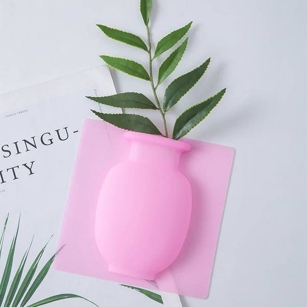 3 stycken (vit+rosa+blå) Silikonvas Magisk Vasdekal Nej