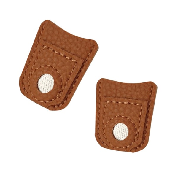 2pcs thimble hoop Thimble fingertip Finger sleeve Thimble Imitation cola Sheepskin finger for crimping