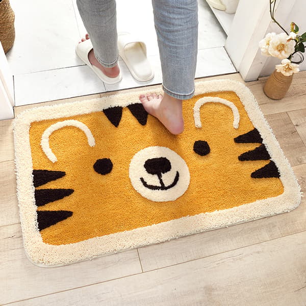 Haha tiger badeværelsesabsorberende skridsikker måtte 45*65cm