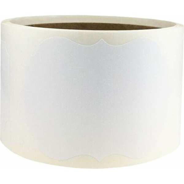 Blanke gavemærker, 3 x 5 cm diameter gaveklistermærker 300/rulle
