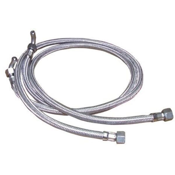 Flexibel eldningsoljeslang F3/8\" x F1/4\" 90° vinkel 1000mm (X 2) - DIFF