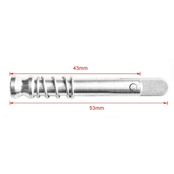 2 stk. 316 rustfrit stål Quick Release Pins til båd top dæk hængsel 43mm sølv