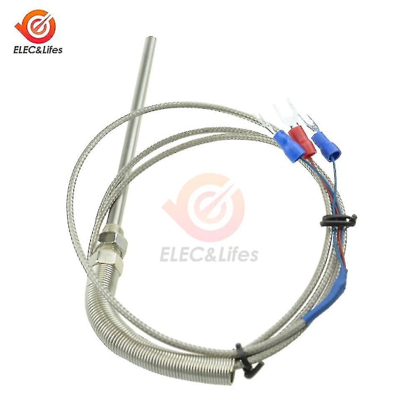 K-type termoelement i rustfritt stål, sonde, PT100 RTD, M6 M8 skrue, termoelement temperaturføler, 100 cm, 1 m, 2 m kabel K type 200CM