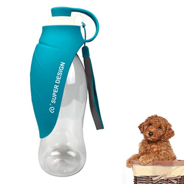 Vandflaske til Hunde til Gåture, Pet Vanddispenser Feeder Beholder Bærbar med Drikkestøtte Skål Udendørs Vandreture, Rejser til Hvalpe, Katte, Hamstere