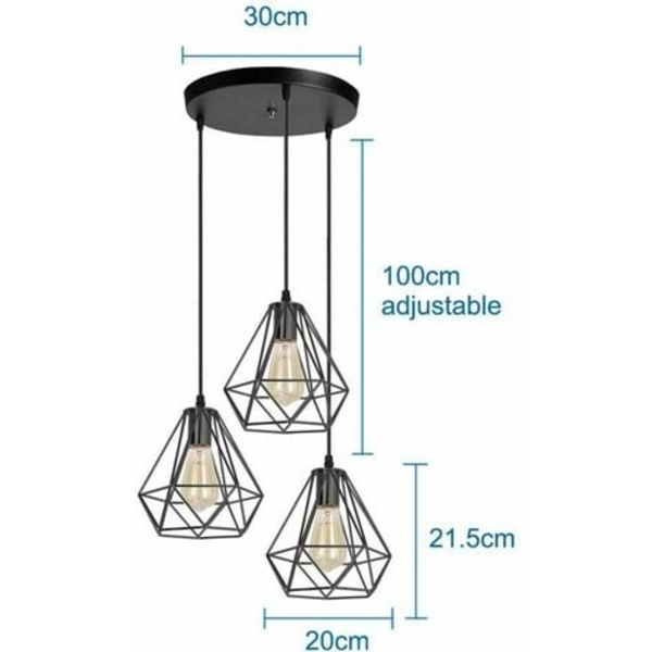 Lysekrone Pendellamper Industrielle Loftslampe Retro Metal Pendellampe Bur Design E27 Loftslampe til Stue