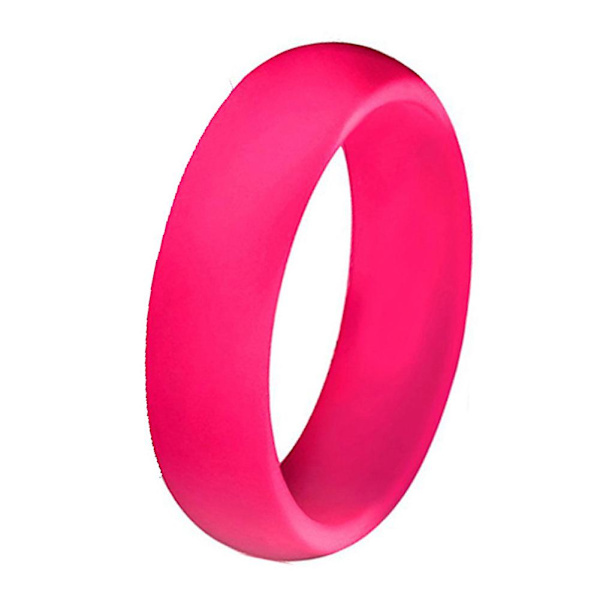 7 st. Dammode Silikon Mjuka Glittrande Fingerringar Fest Smycken Present Rose Red US 8