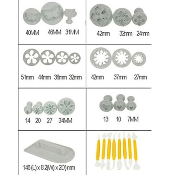 Kakverktyg Blomfondant Kakdekorationsset Kexform