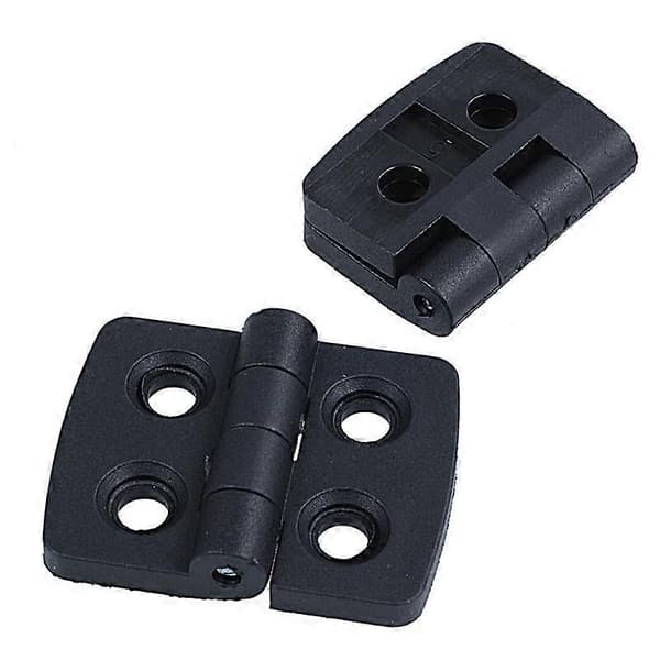 30 stk. forstærkede sorte plastikdørhængsler 40 mm x 30 mm sorte