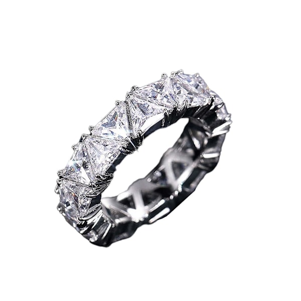 Damring Fint utförande Alla match Koppar Glittrande Elegant Fingerring För Förlovning US 6