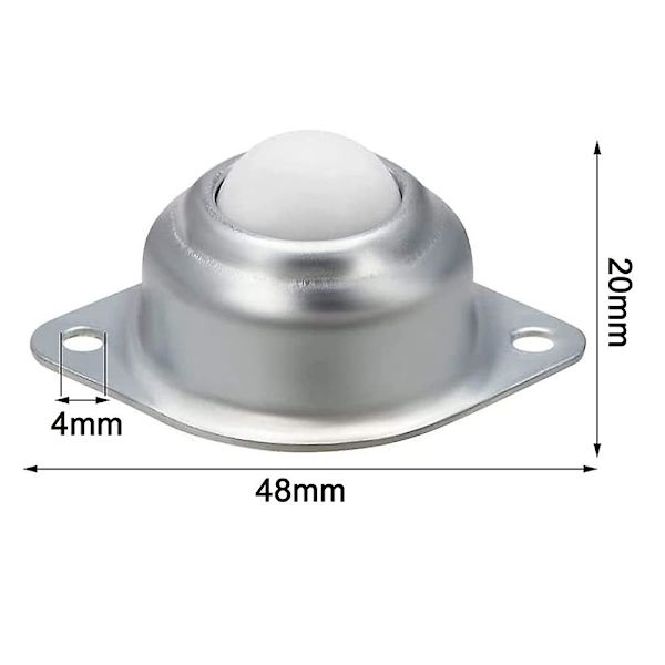 Kalusteiden rullat Pienet pallopyörät Raskaat -duty Frter Roll 4stk Pallopyörä Nylonpallosiirto Kalusteet Koneet Ja Matkatavaroiden liukuva siirto 0.5 inch