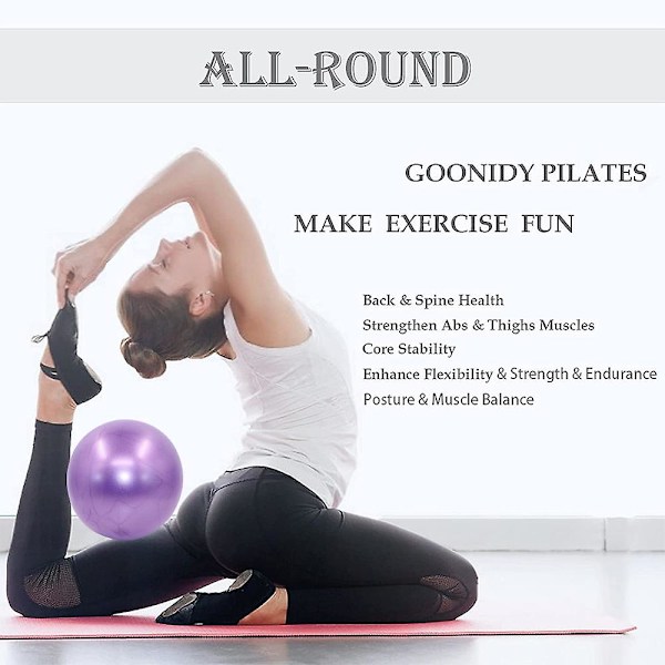 Träningsboll, Yogaboll, Pilatesboll, Stabilitetsboll, förbättrar balans, core-träning och fysioterapi Purple