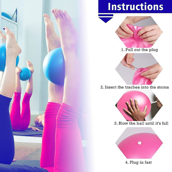 Träningsboll, Yogaboll, Pilatesboll, Stabilitetsboll, förbättrar balans, core-träning och fysioterapi Purple