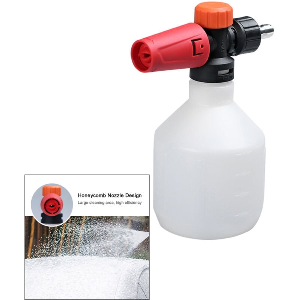 Høytrykksvasker skumlanse, messingdeler, justerbar konsentrasjon, justerbart sprayområde 500 ml