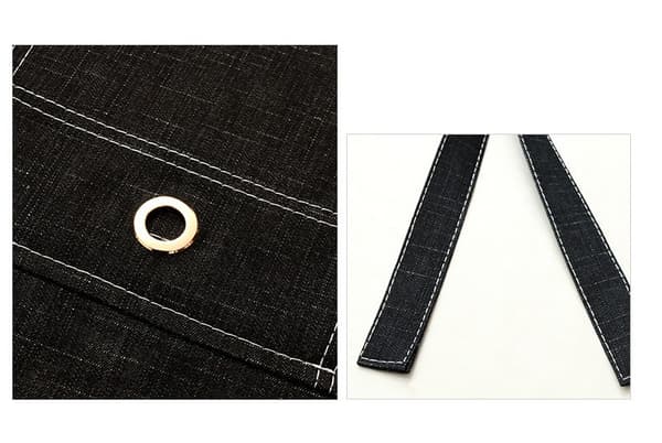 Halvlång förkläde restaurang mjölkte servering frisör manikyr denim förkläde overall (blå, 60*38cm),