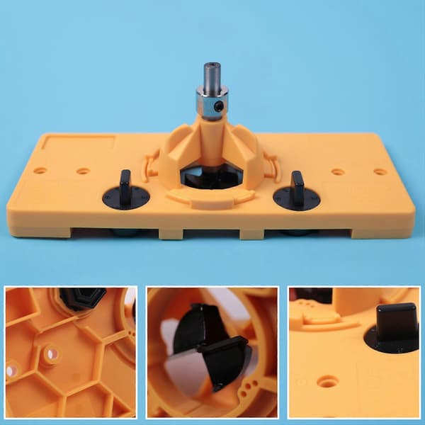 35MM Koppstil Hengsel Borre Jigg Drill Guide Sett Dørhullmal For gul