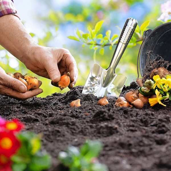 Håndspade til Havearbejde, Rustfrit Stål Haveværktøj Spade til Plantning, Omplantning, Lugning, Gravning V