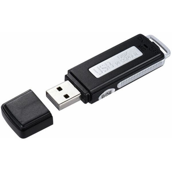 Bærbar 8GB USB-disk lyd- og stemmeoptager