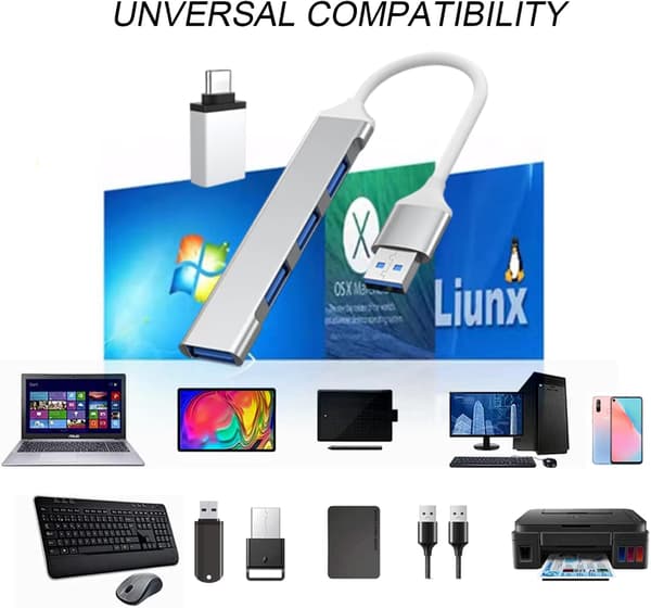 1 stk 4-i-1 USB3.0 splitter for PC