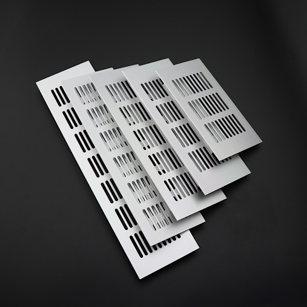 Aluminiumlegering Åndbart Net, Rektangulært Åndbart Net til Skabe og Skabe, Møbelbeslag Ventilationsnet (50X250mm),