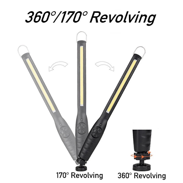 COB arbeidslys USB-oppladbar arbeidslys lang stripe camping