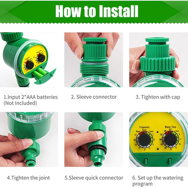 Automatisk vanningstimer, programmerbar digital slangekrantimer Smart sprinkler vanningssystem styring