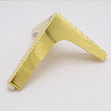Sæt med 4 Møbelben, Moderne Møbelben, Poleret Krom Metal (15cm, Guld)