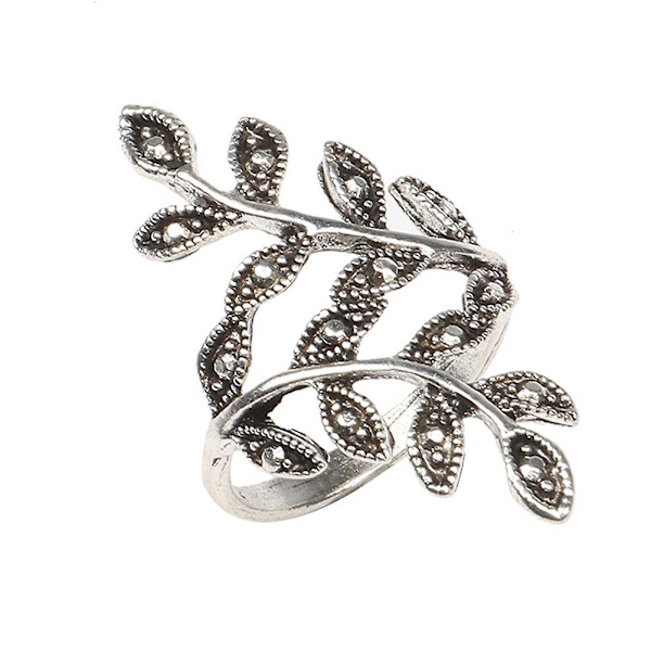 10 st Kvinnors Retro Rosor Carvad Falsk Turkos Stacking Fingerring Smycken Present