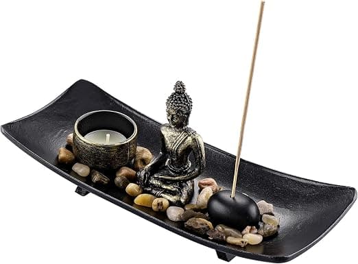 1 Stycke Ljusstake Zen Buddha Sittande Yoga Meditation Rökelse