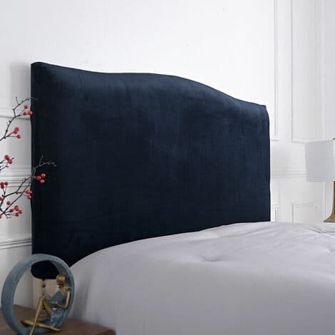 Elastisk sengegavlbetræk til sengegavl -150 cm- til sengegavl 140-170 cm（navy blue)