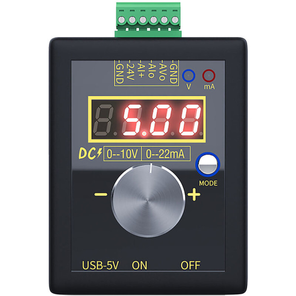 Hög noggrann handhållen 0-10V/0-4-20mA analog spännings- och strömsignalgenerator (SG-002 utan batteri)