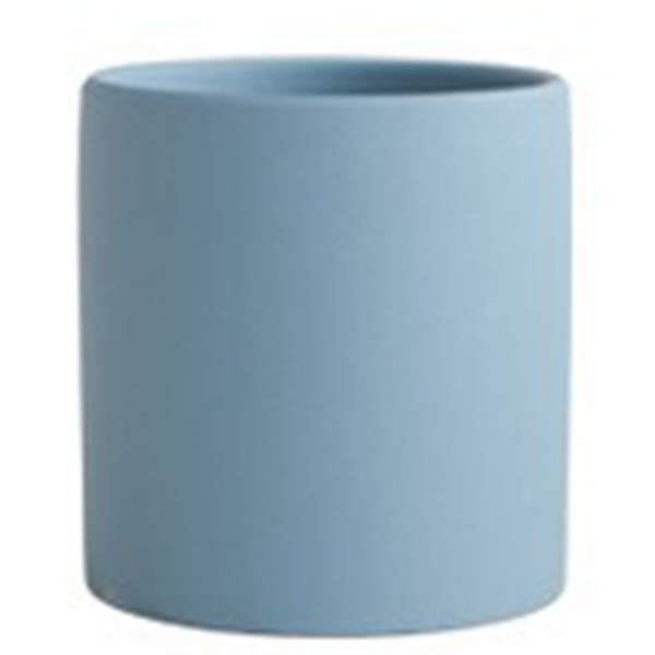 Nordisk enkel keramisk blomkruka, Morandi-stil suckulent grön växtkruka, modern personlig grön rosett (ljusblå),