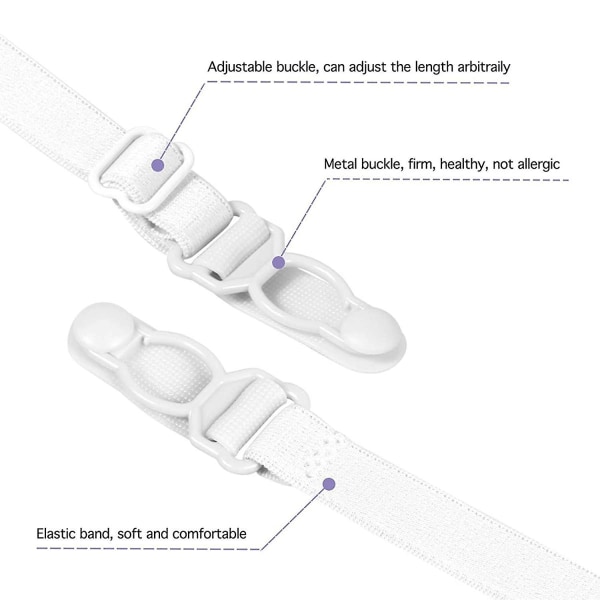 6-pak Ikke-glid Elastisk BH med Klipsholdere Justerbar Skjult