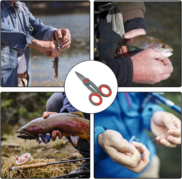 1 stycke fiskeflätat tråd sax, rostfritt stål