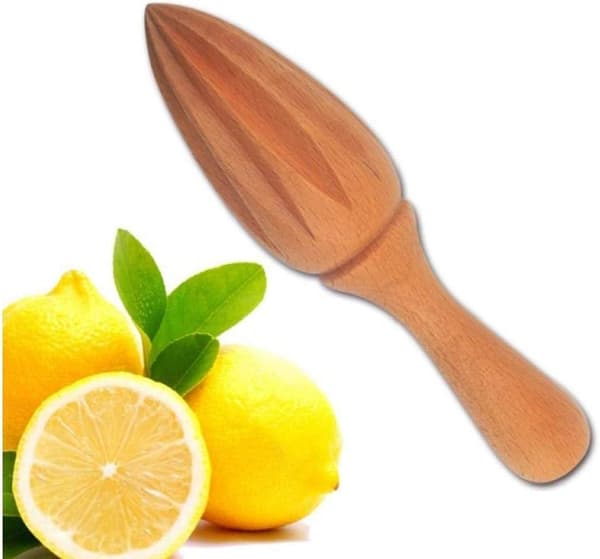 1 stk. citruspresser, sekskantet træ citronpresser, manuel