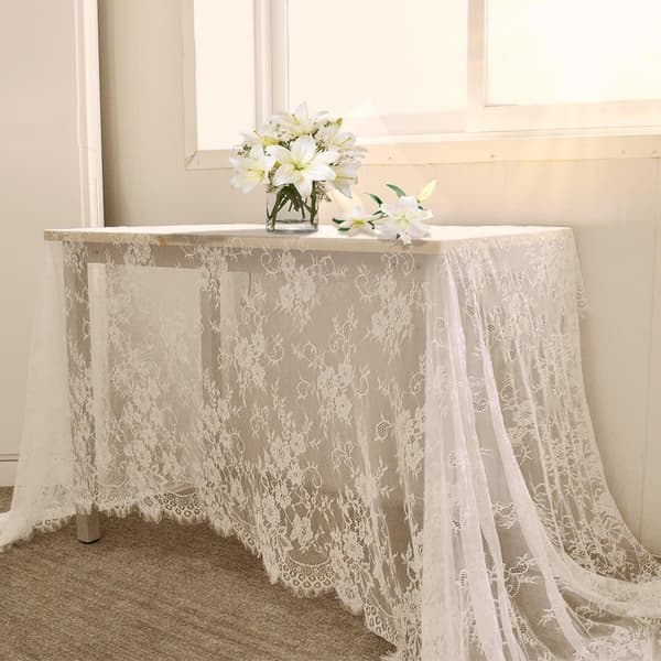 1 stk. Rektangulært blondedukl - 75CM*300CM