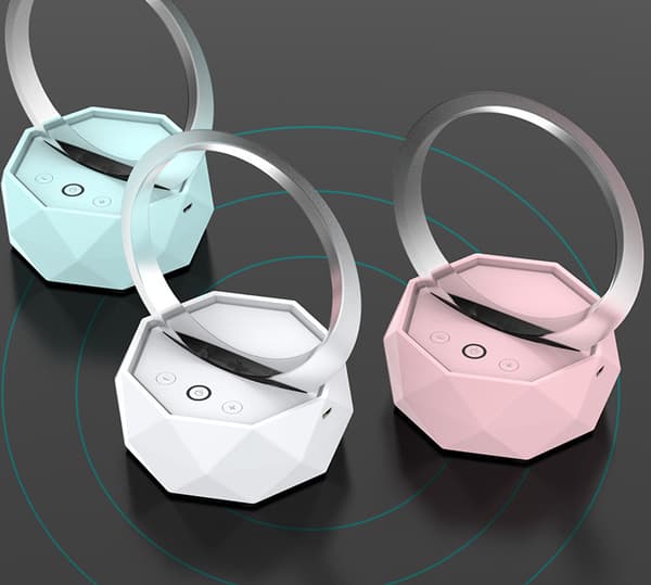 Natlys bluetooth-højttaler, smart trådløs farverig bluetooth-højttaler til hjemmet (pink)