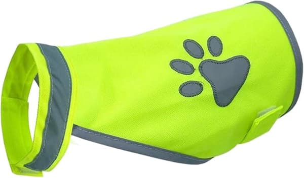 1 fluorescerande grön reflekterande hundsäkerhetsundertröja, hög