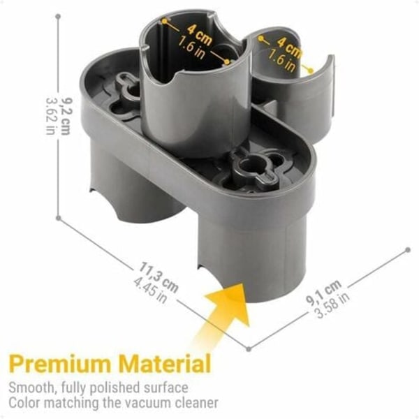 Vægmonteret Holder til Dyson Store Størrelse V15 V11 V10 V8 V7 Støvsugere Passer til Forskellige Børstehoveder eller Dyser Grå