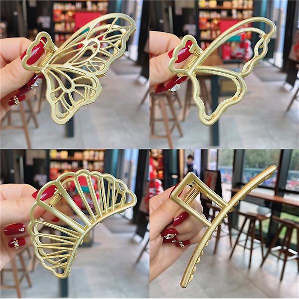 Hårklemme i Koreansk Stil - Metal Hårklemme Letvægts Holdbar Anti-Glid Design Behagelig At Bære E