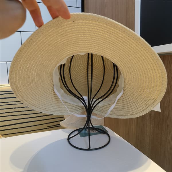 1 stk. Dame Herre Stråhatt Panama Hatt Sommer Bredbrem Solhatt