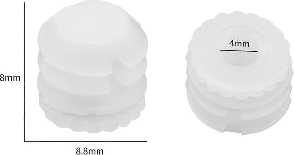 100 stk. hengsel ekspansjonsplugger M4x8mm Plast ekspansjonsplugger 4mm Hvite hengselplugginnlegg Tilbehør
