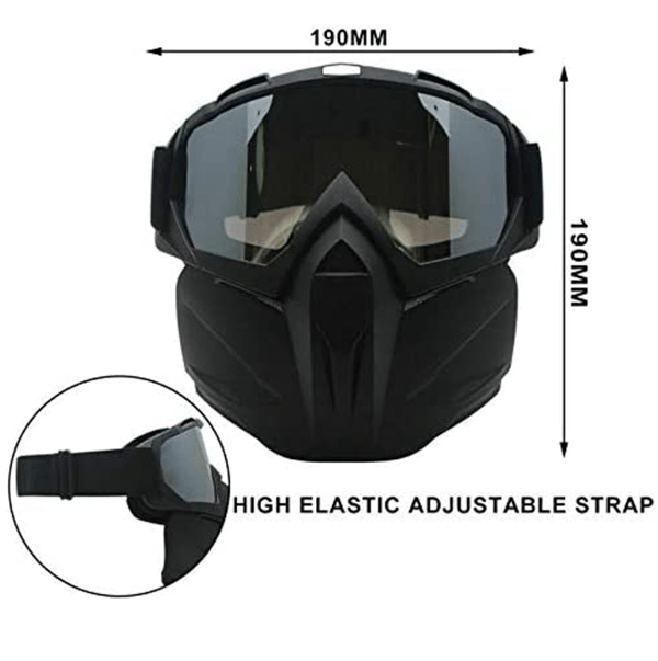 Skyddsglasögonmask, Avtagbar Modulär Vindtät Skyddsglasögonmask, UV