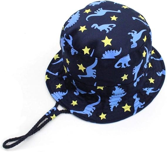 (Five Star Dinosaur) Solskjermhatt for barn, bomullsstrandhatt