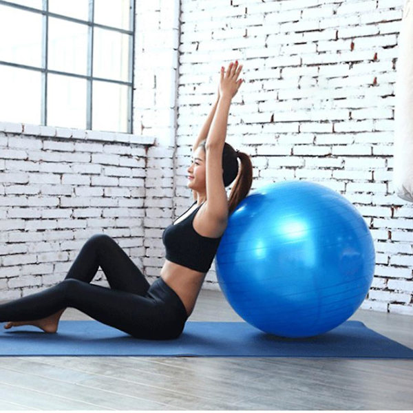 Stabilitetsbold, Yogabold, Fysisk Kernetræning, Balance Blue 65Cm